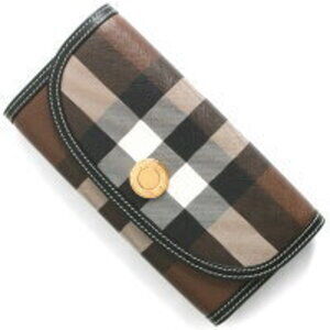 Burberry Halton Giant Check Long Wallet Birch Brown